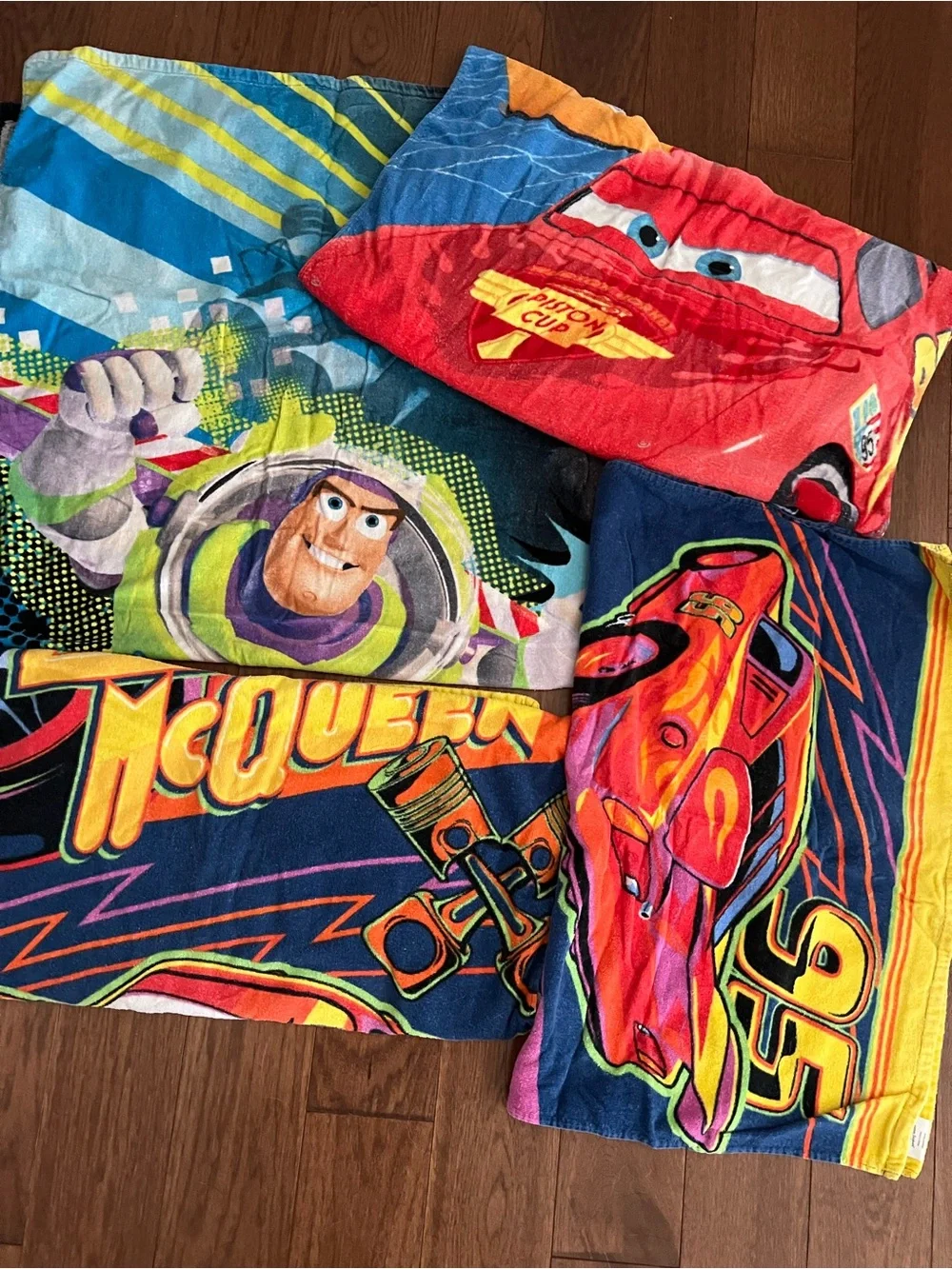 Disney Pixar Cars & Toy Story Kids Beach Towel Set - Bright Multicolor